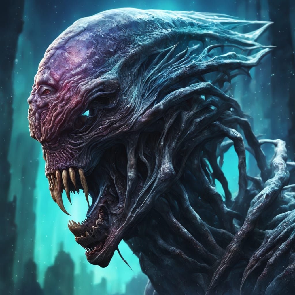 Alien Encounter in a Frozen Hellscape