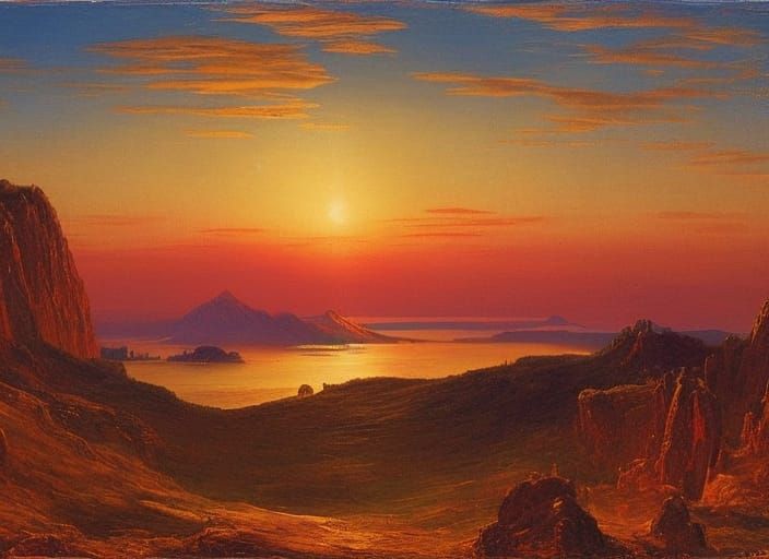 Luminist Landscape Inspired by Frederic Edwin Church