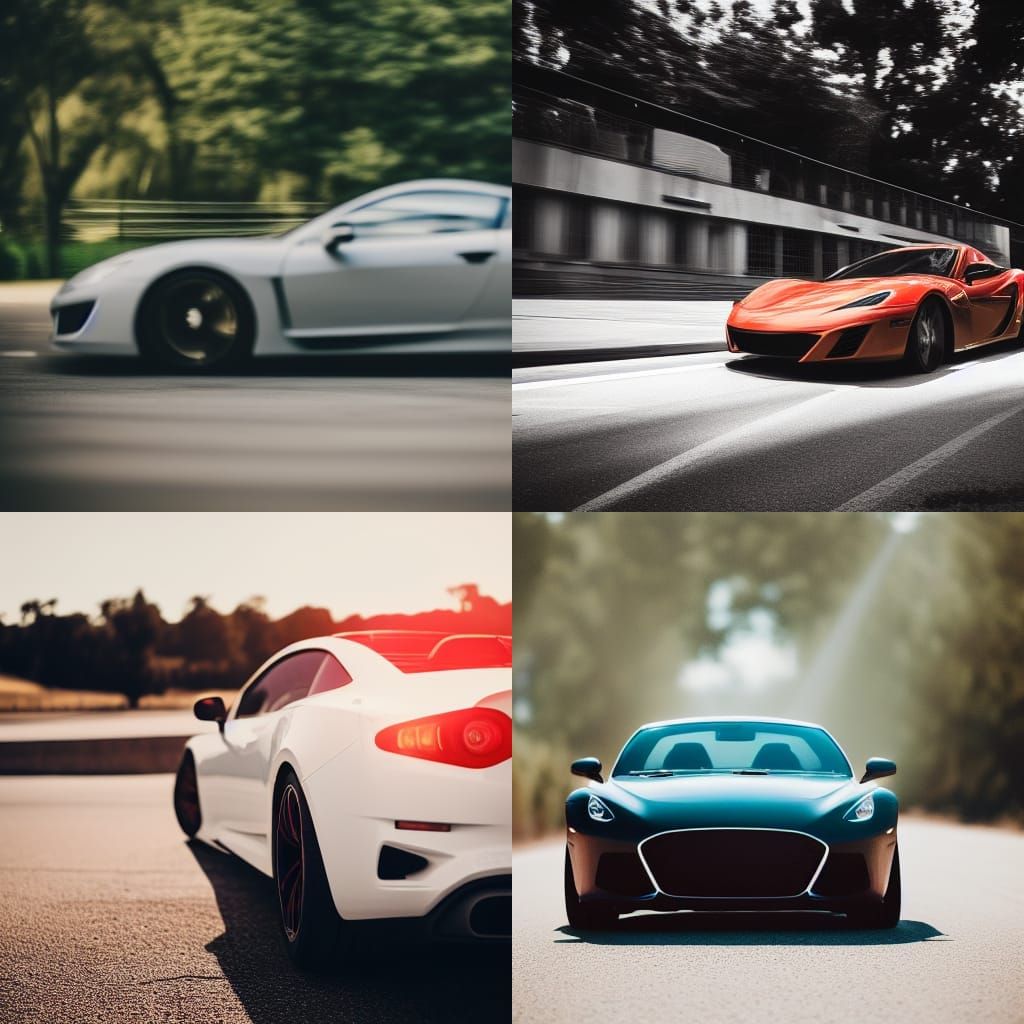 Sleek Fast Car in Professional Photography Style