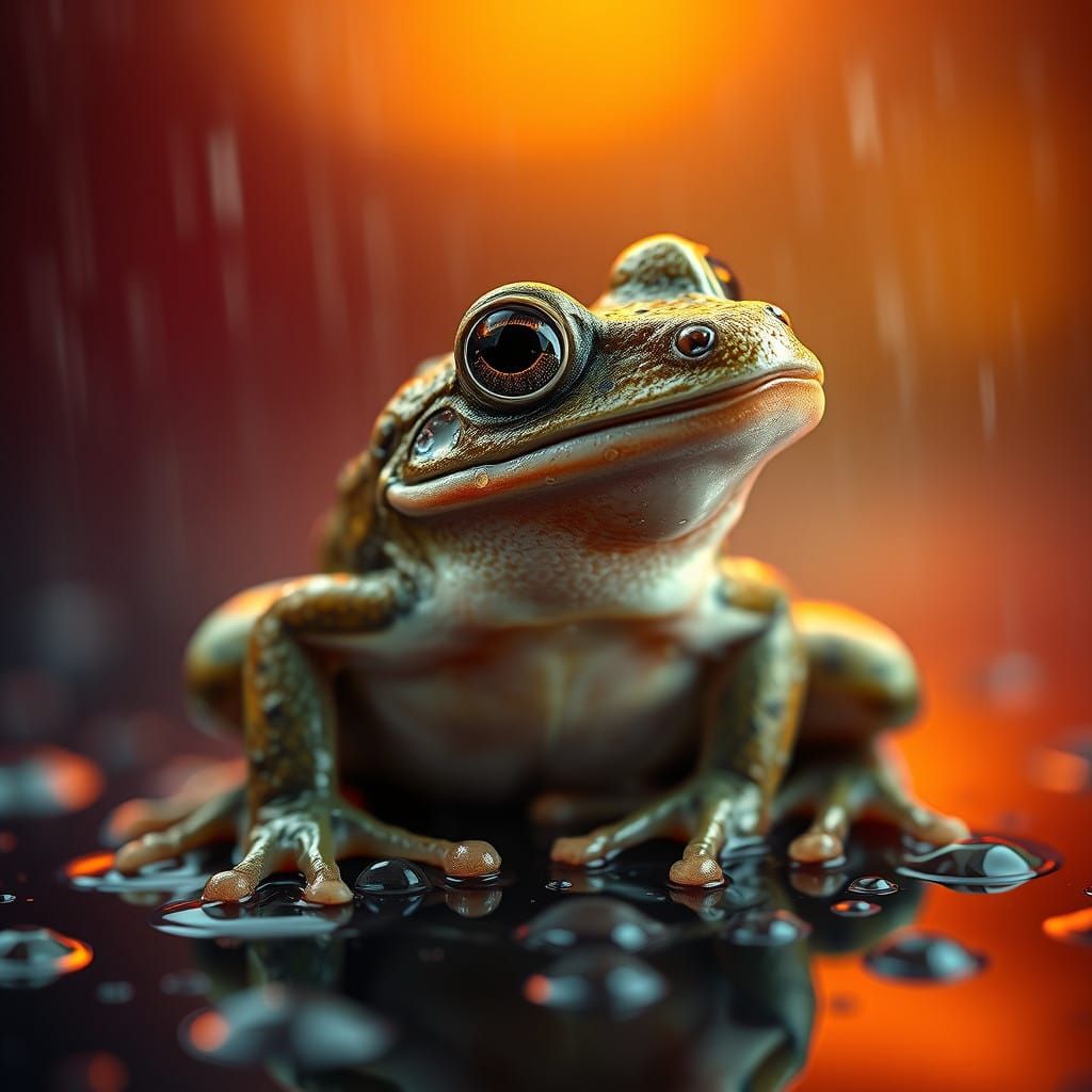 Intricately Textured Frog in Hyperrealistic Style