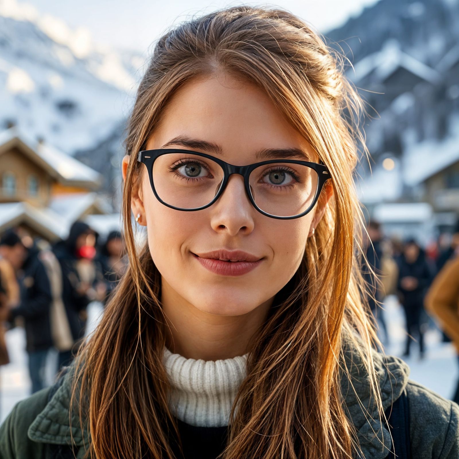 Elegant Irish Woman in the Swiss Alps