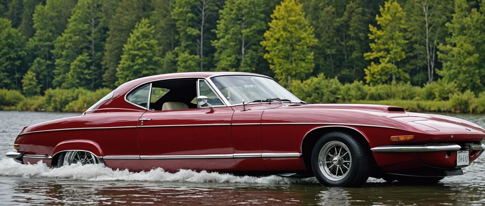 Amphibious Car-Boat Hybrid with Beautiful Craftsmanship