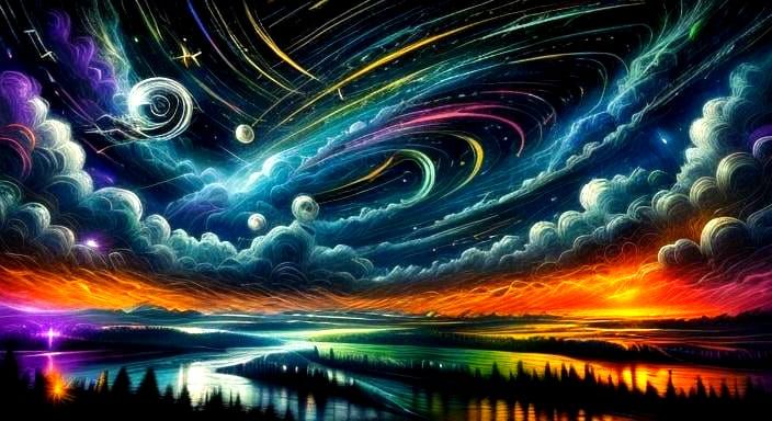 Glowing Apparition in Chalk Fantasy Storm