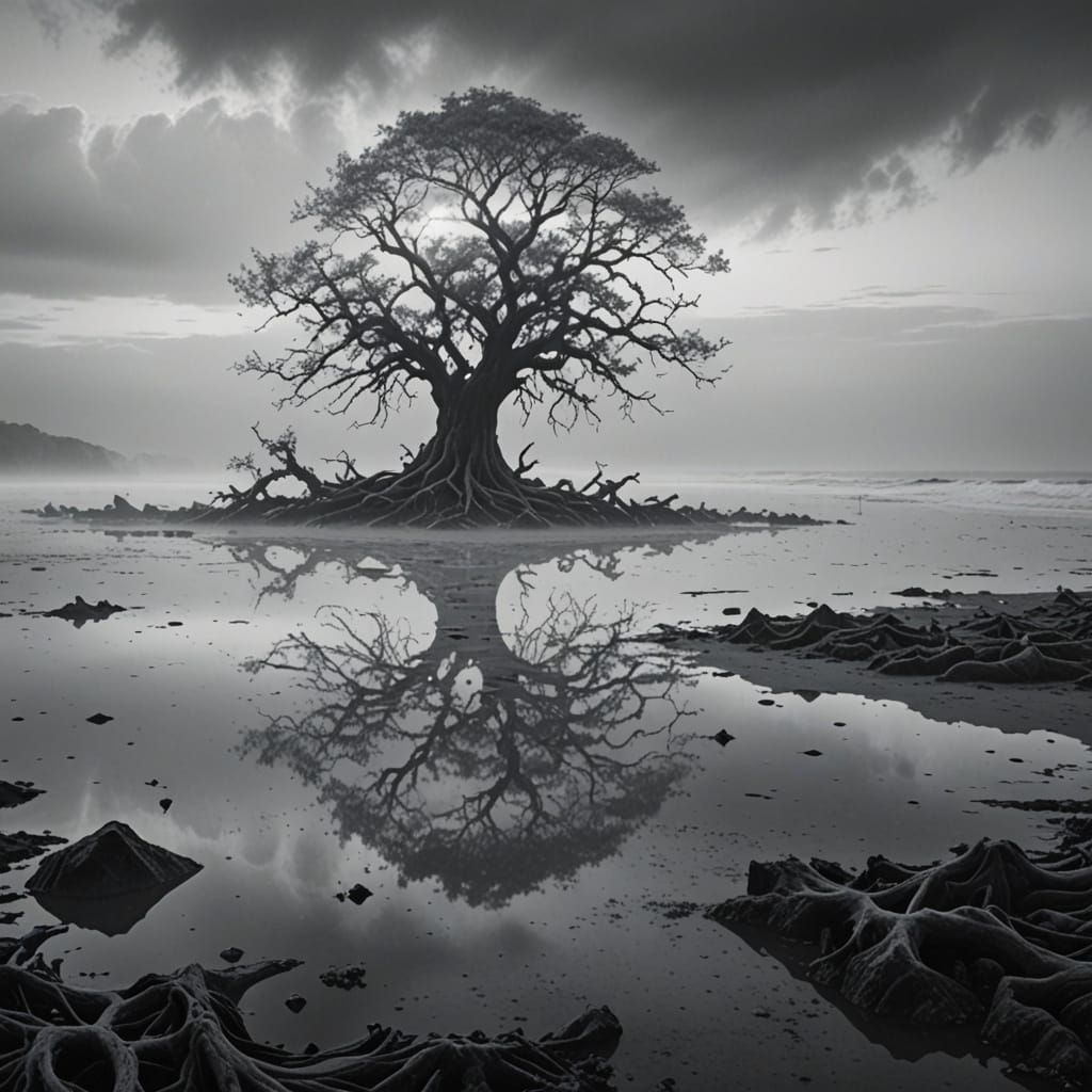 Misty World Odyssey in a Cinematic Panorama