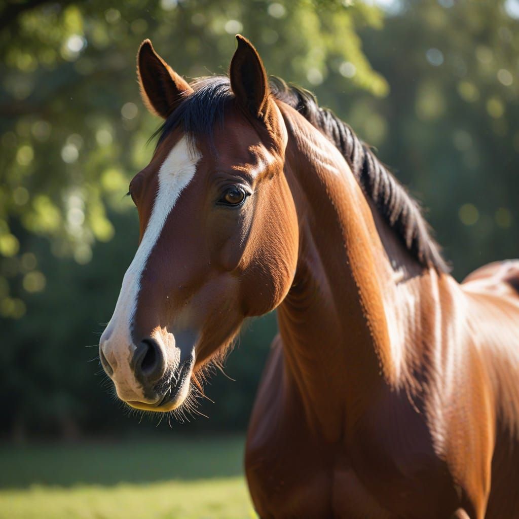 Elegant Horse Portrait in Professional Photography Style