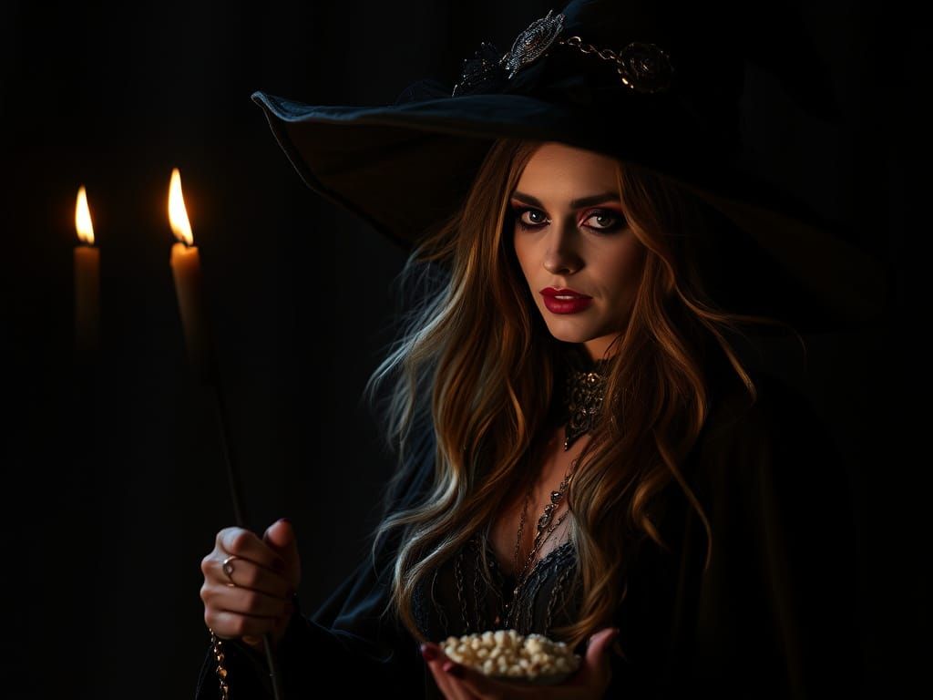 Banshee Witch Woman in Spooky Halloween Fashion