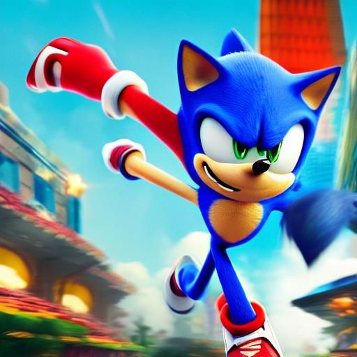 Sonic the Hedgehog: 3D Digital Art