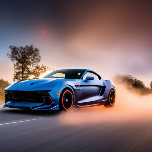 Futuristic Hot Rod Digital Painting