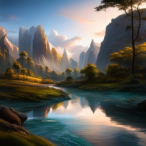 Majestic Blue Water Planet in Deep Color