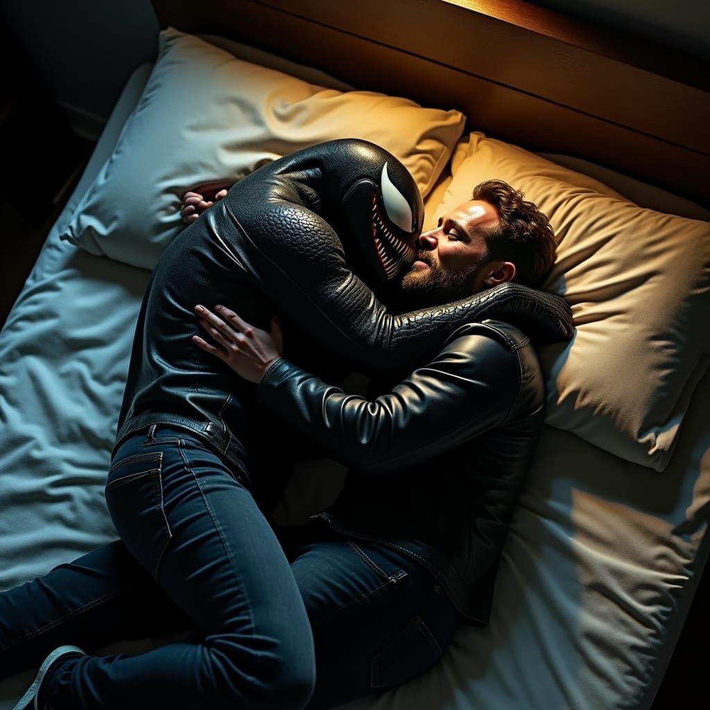 Venom's Twisted Embrace: Cinematic Gritty Realism