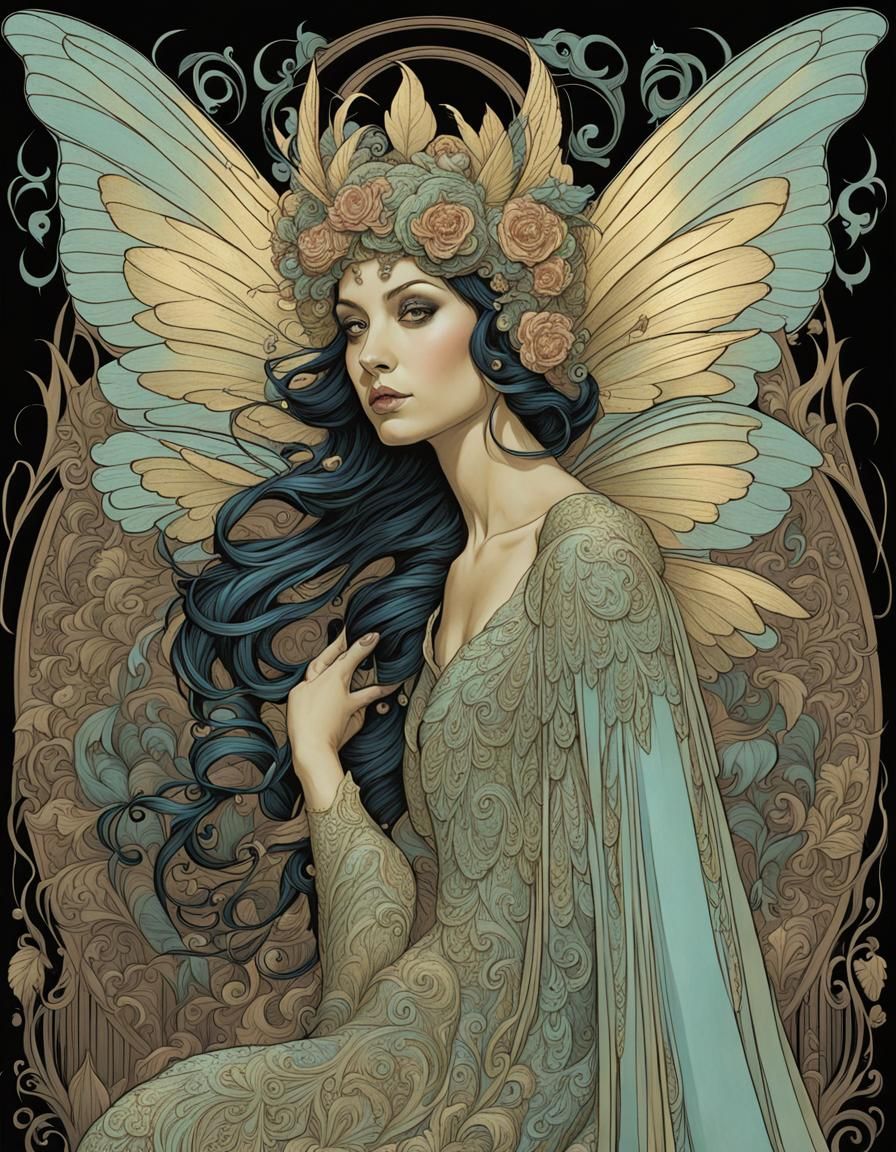 Ethereal Fairy Queen Takes Flight in Pastel Hues