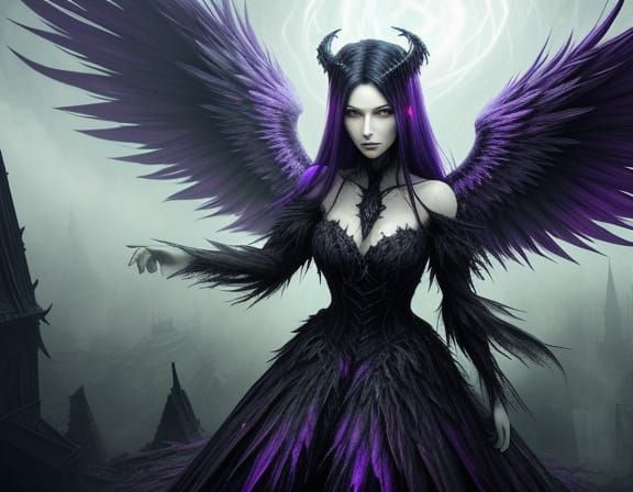 Monstrous Angel Descends in Eerie Digital Art