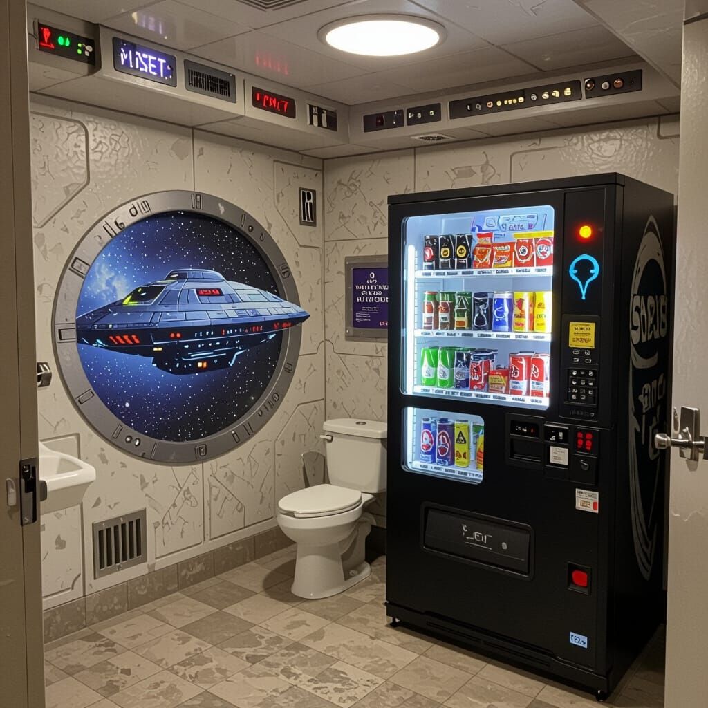 Babylon 5 Inspired Restroom with Shadow Goods