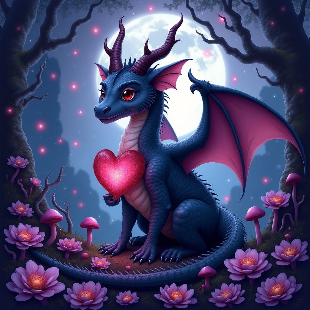 Dragon in Whimsical Aquarelle Galaxy