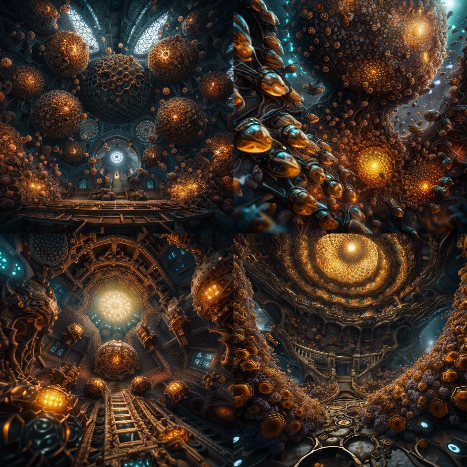 Majestic Hive Mind in Detailed Fantasy Landscape