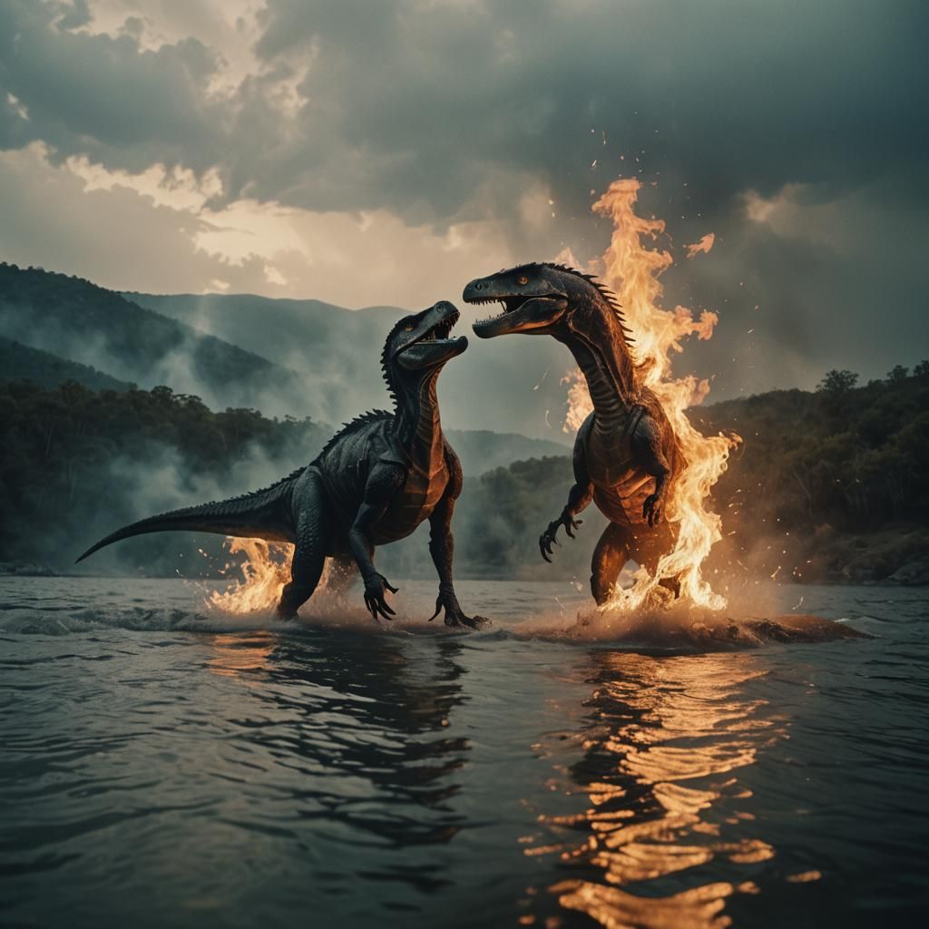 Dramatic Fire and Water Unite in Film Still