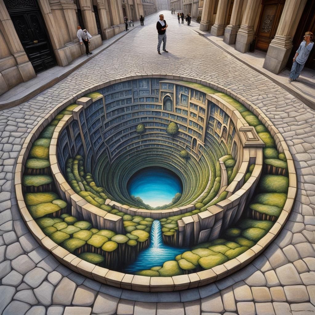 Spectacular 3D Optical Illusion Street Art