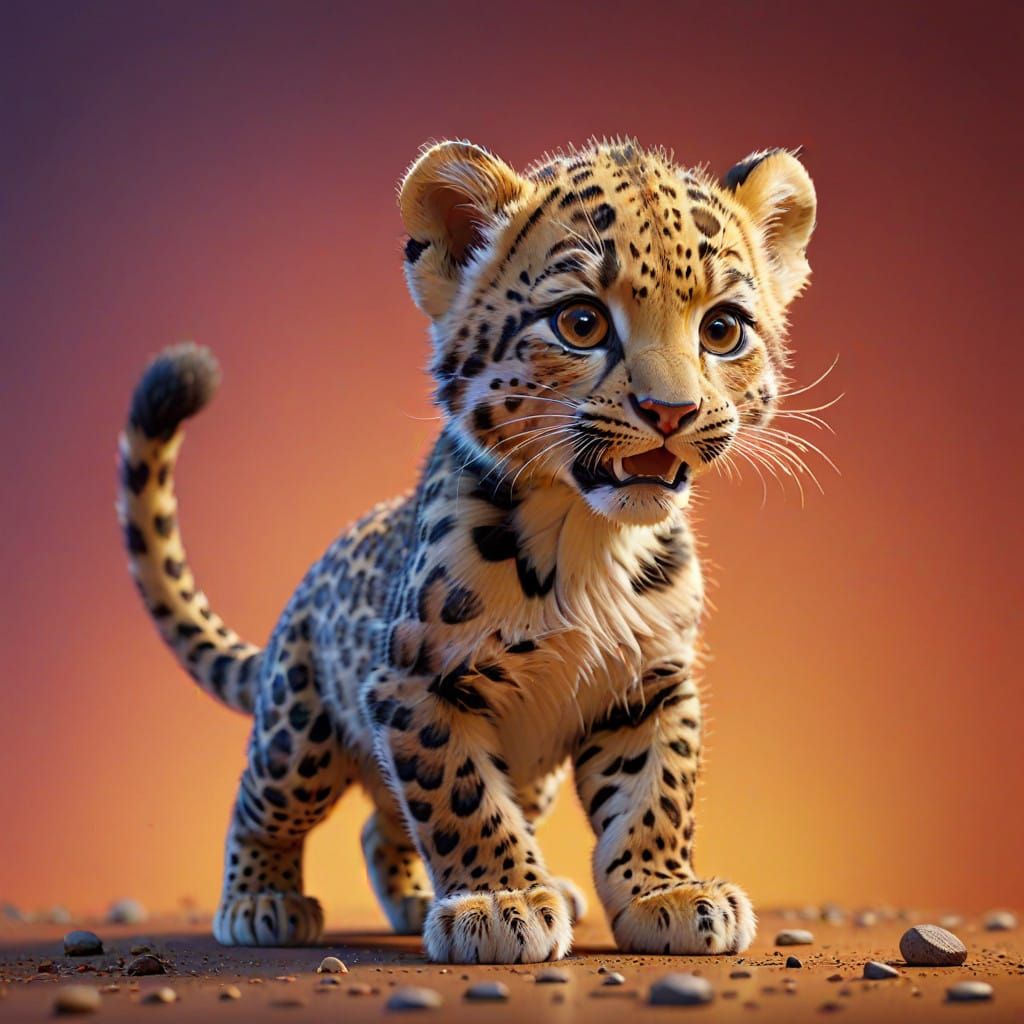 Majestic Baby Amur Leopard Embarks on Whimsical Adventure