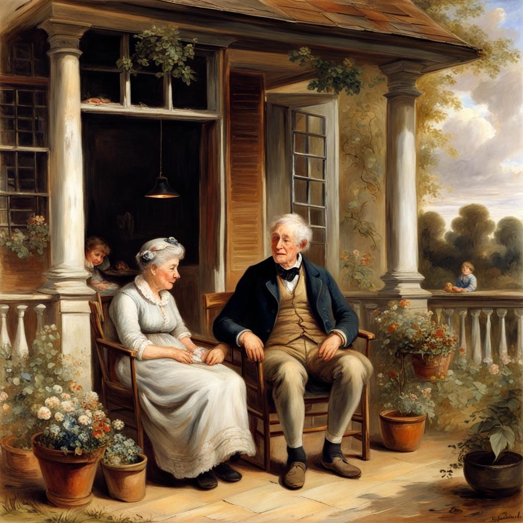 Grateful Grandparents Watching Children Play in Constable St...