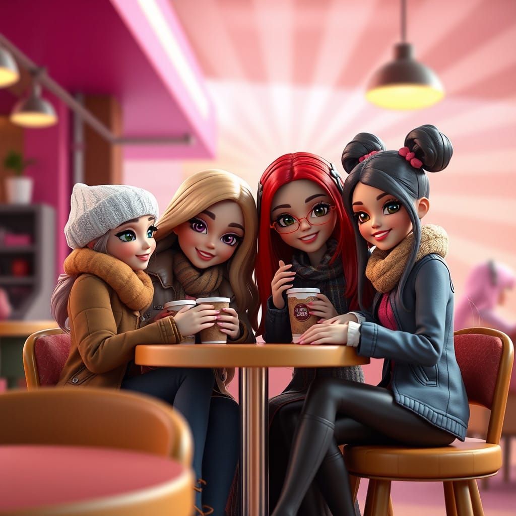 Friends Gather for Cozy Winter Coffee