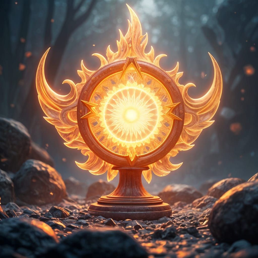 Luminous Grail Radiates Ethereal Aura in Anime-Inspired Art