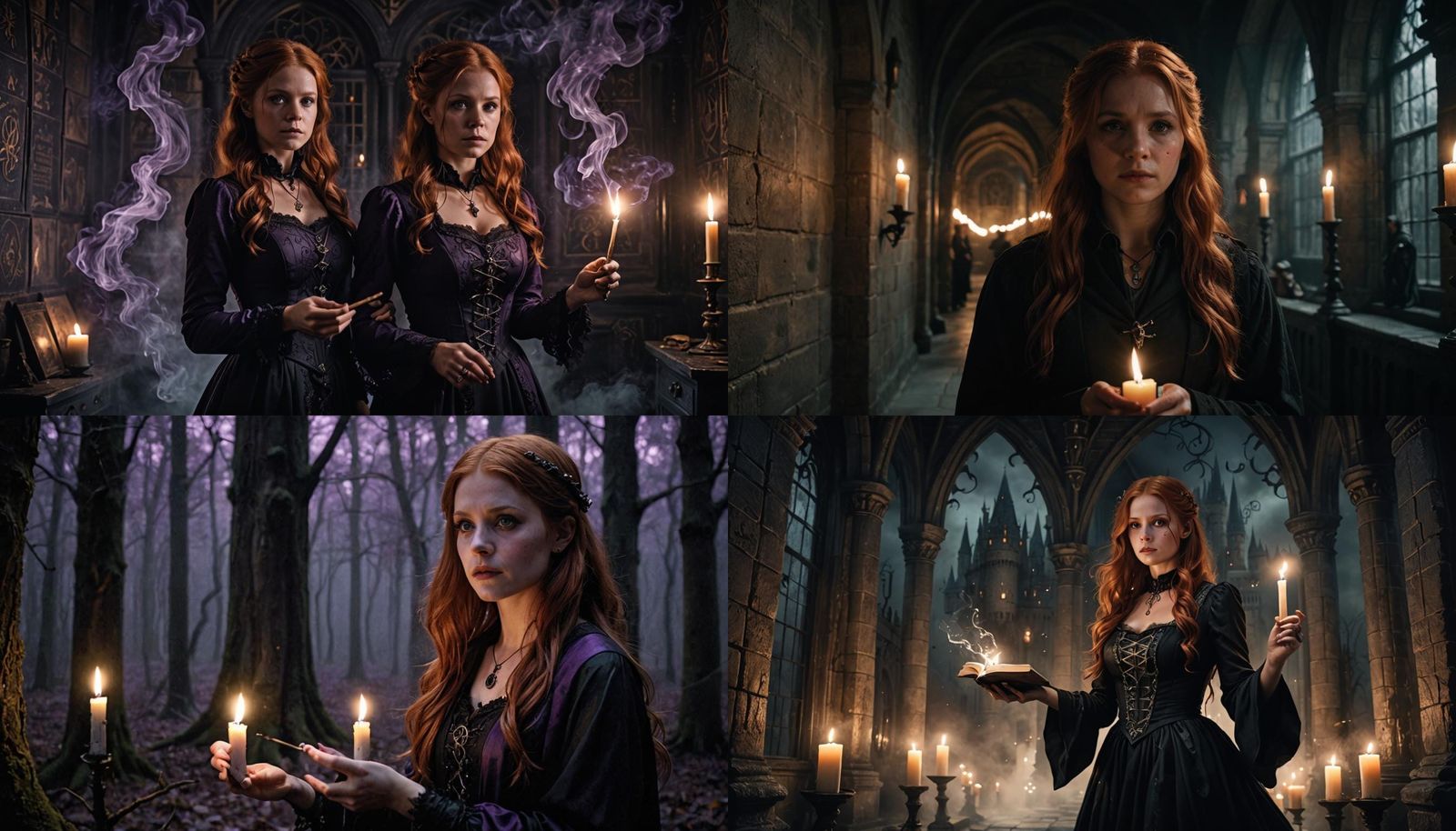 Gothic Ginny Weasley Casting a Spell