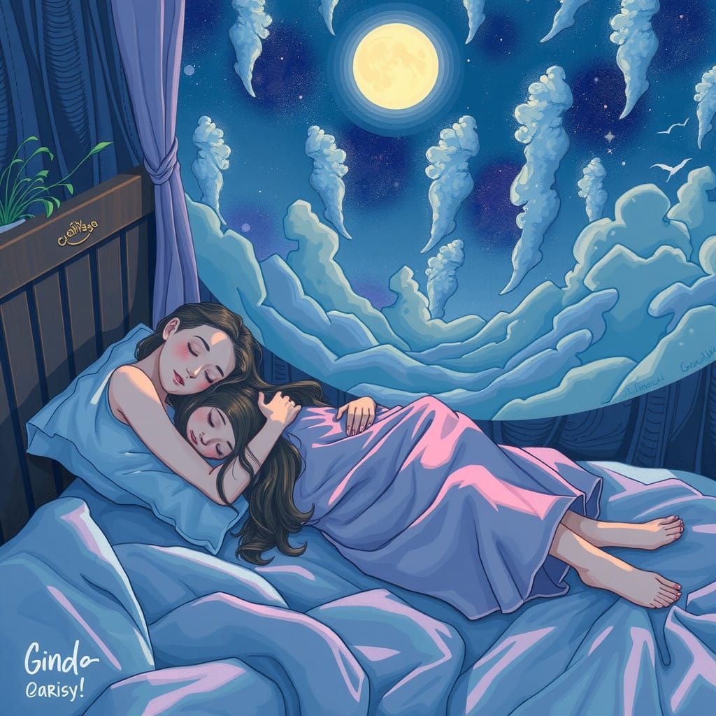Surreal Dreamscapes of Slumbering Girls