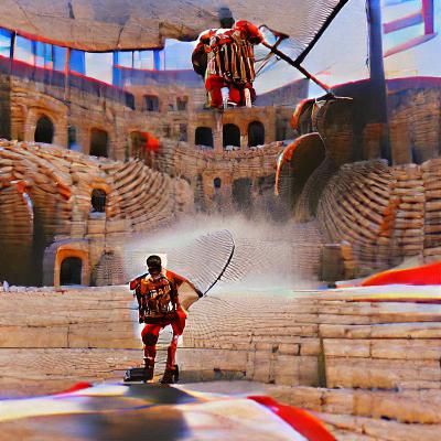 Fierce Gladiator Ready for Battle