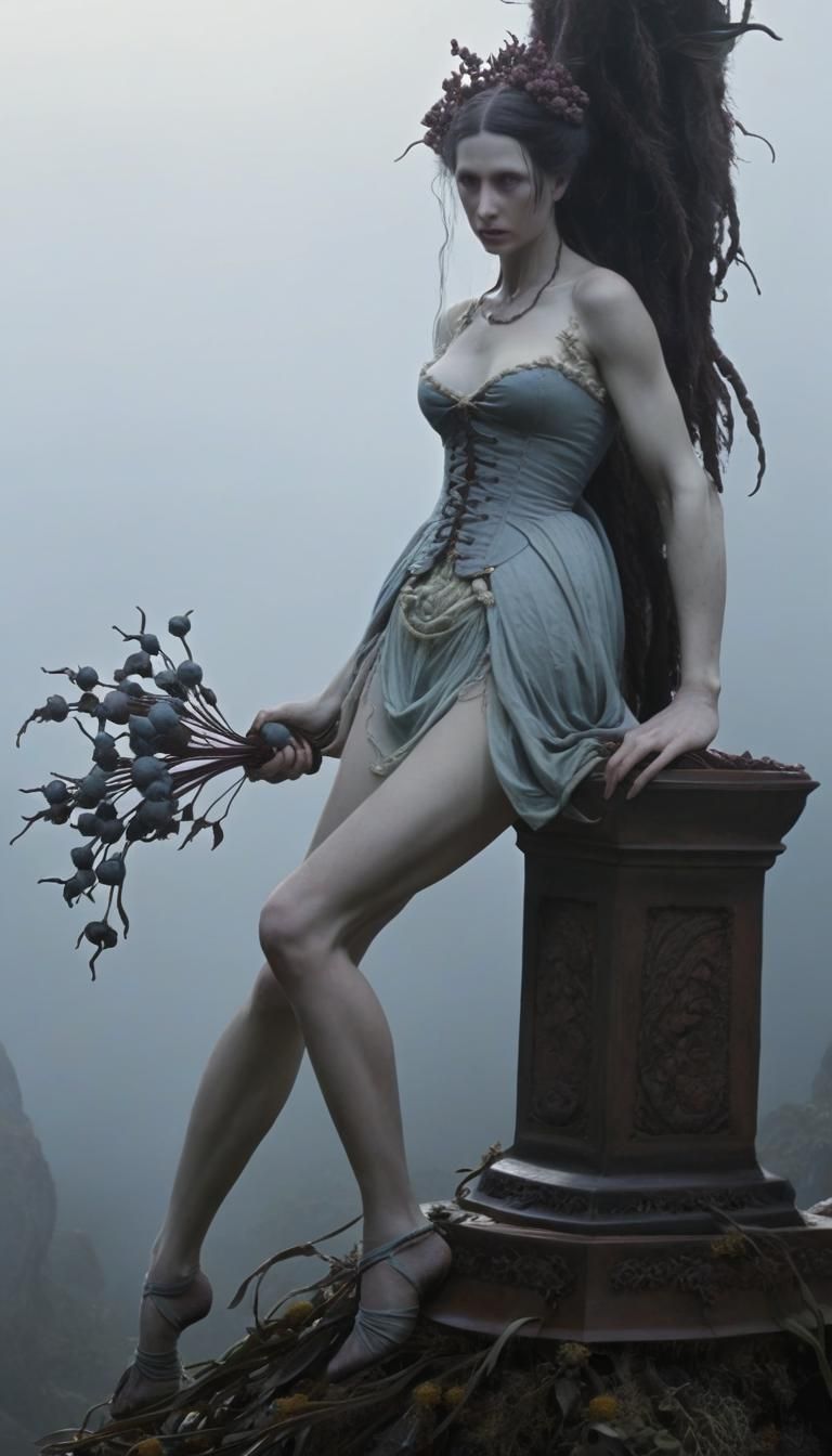 Fearsome Botanical Horror as a Close Up of Seeds and Dead Pl...