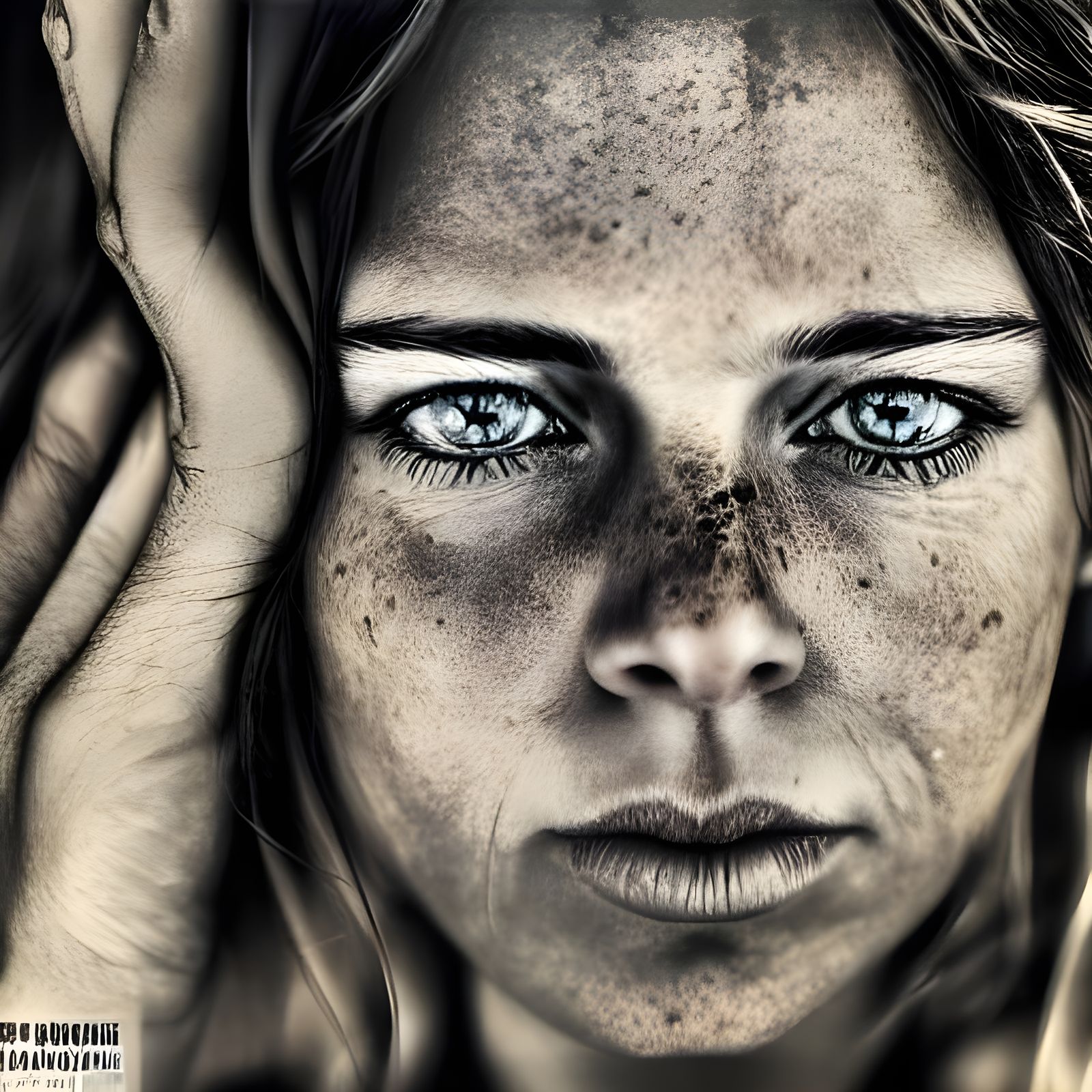 Striking Portrait of Brunette in Leather