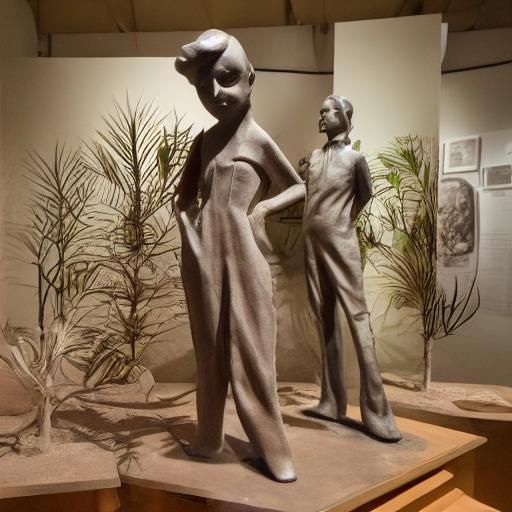 Vintage Porcelain Sculpture of a Computer Scientist