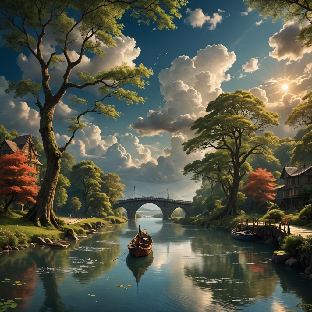 Boats sail on the rivers,
And ships sail on the seas;
But cl...