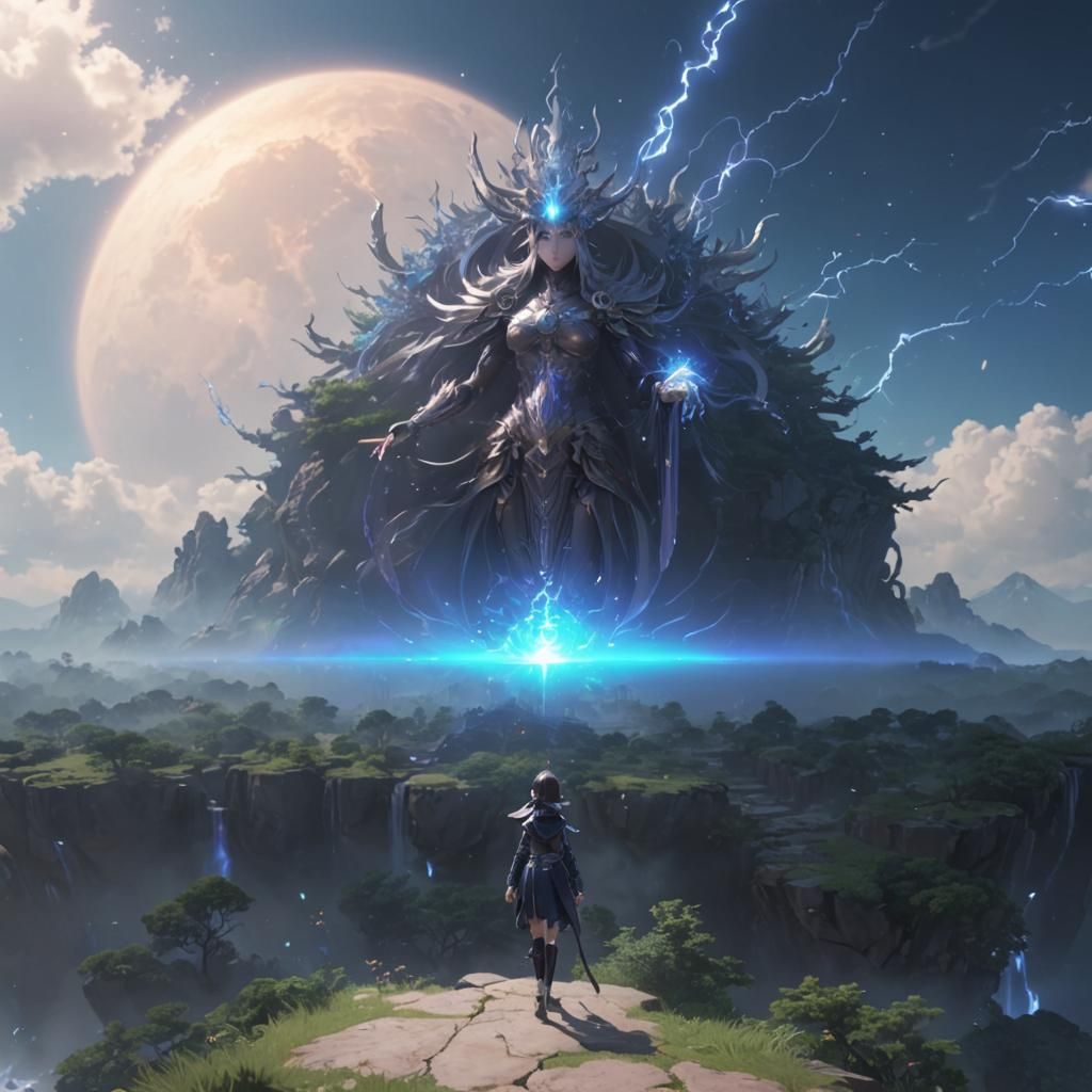 Mystical Energy Sphere in 3D Anime Art