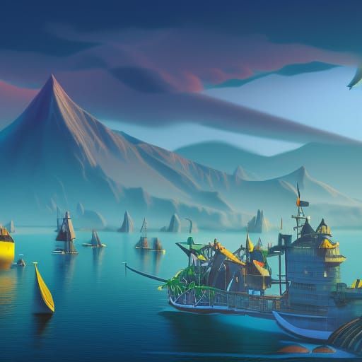 Puget Sound: A Pixar-style 3D Digital Art