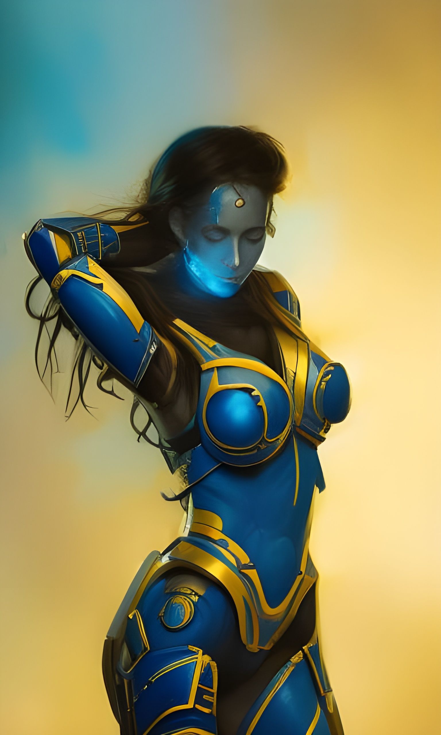 Armored Warrior Princess Concept Art Portrait