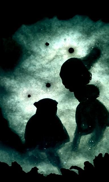 Figures Watching Stars in Awe