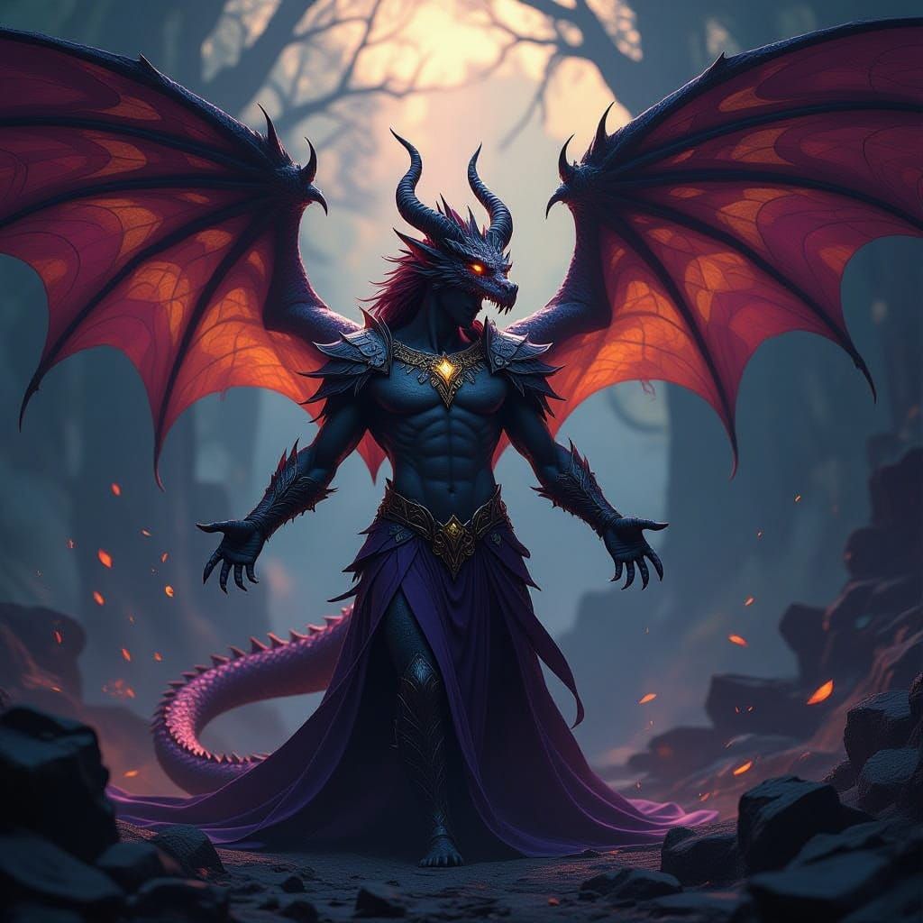 Epic Dragon Transformation Concept Art