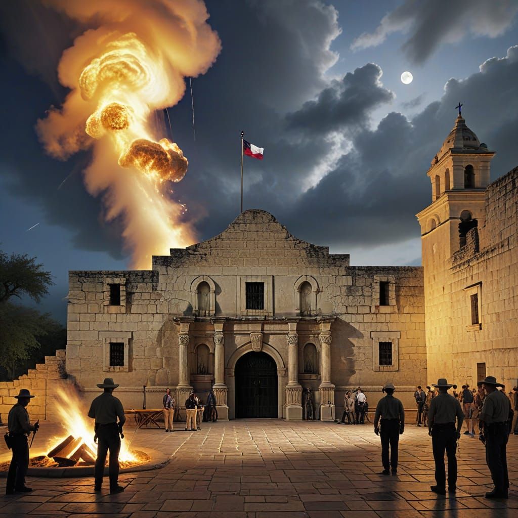 Surreal Battle Scene Honors the Alamo's Brave Defenders