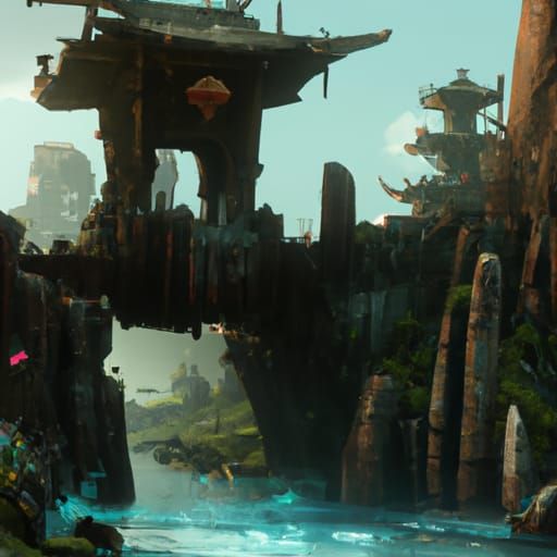 Detailed Matte Painting of Vietnam in Deep Color