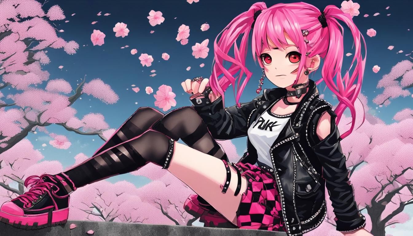 Punk Girl Rejects Geek in Cherry Blossom Garden