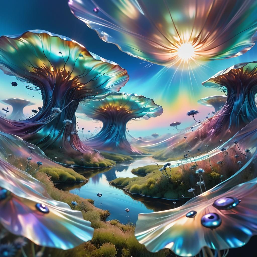 Sci-Fi Silk Wisp in Fauvist Expressionism