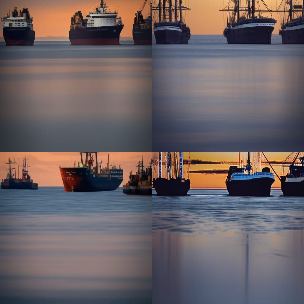 Ships Sailing on a Calm Sea