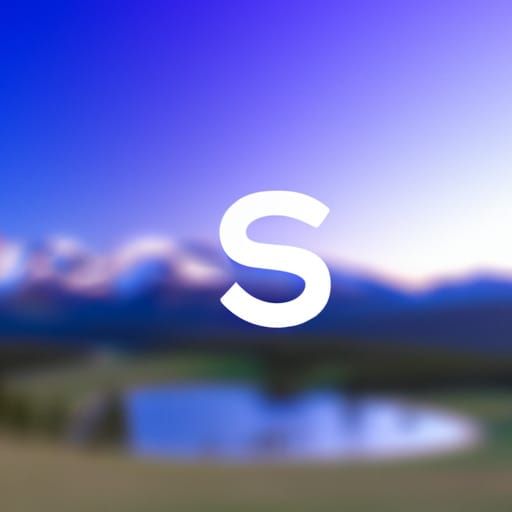 Elegant 'S' Programming Logo in 8K Alps Background