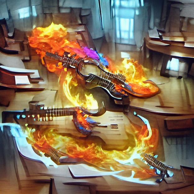 Flaming Guitar: A Fiery Musical Icon