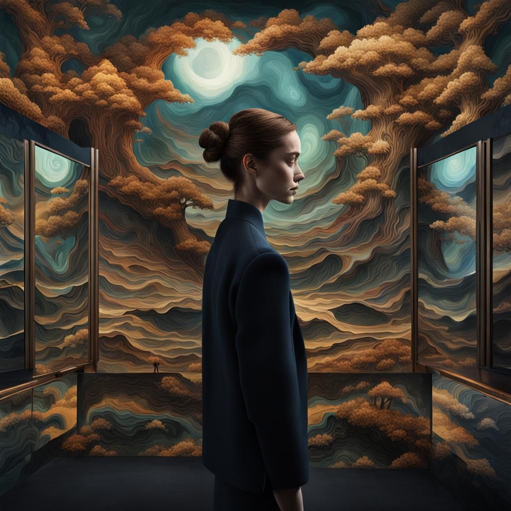 Introspective Moment in Digital Art