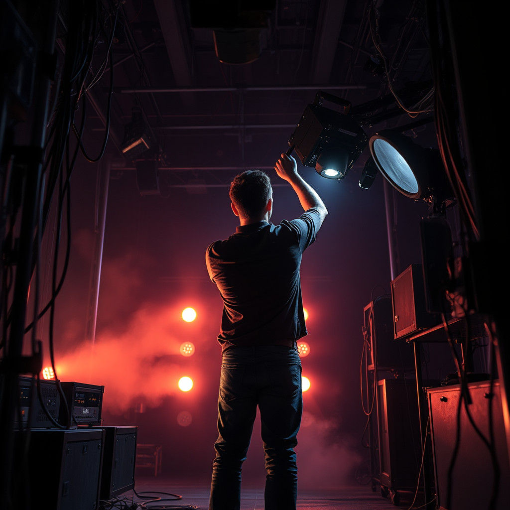 Event Technician Backstage: Industrial Photography