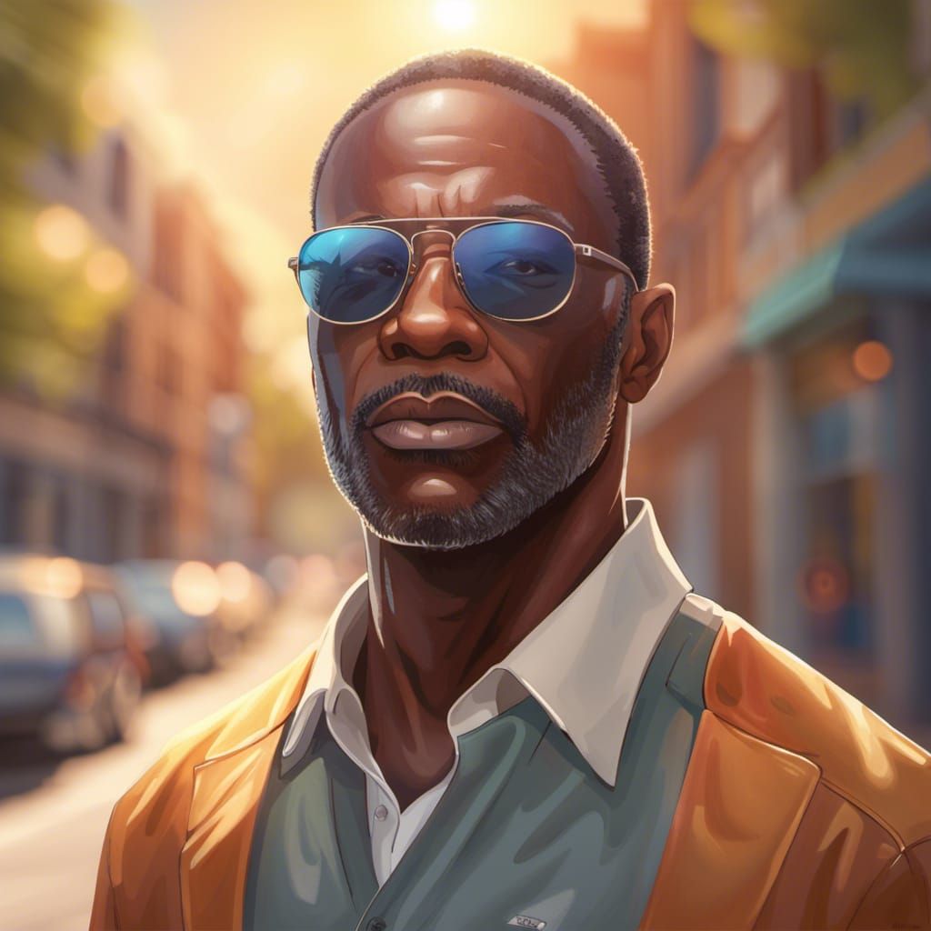 Stylish Portrait of a Man in Sunglasses