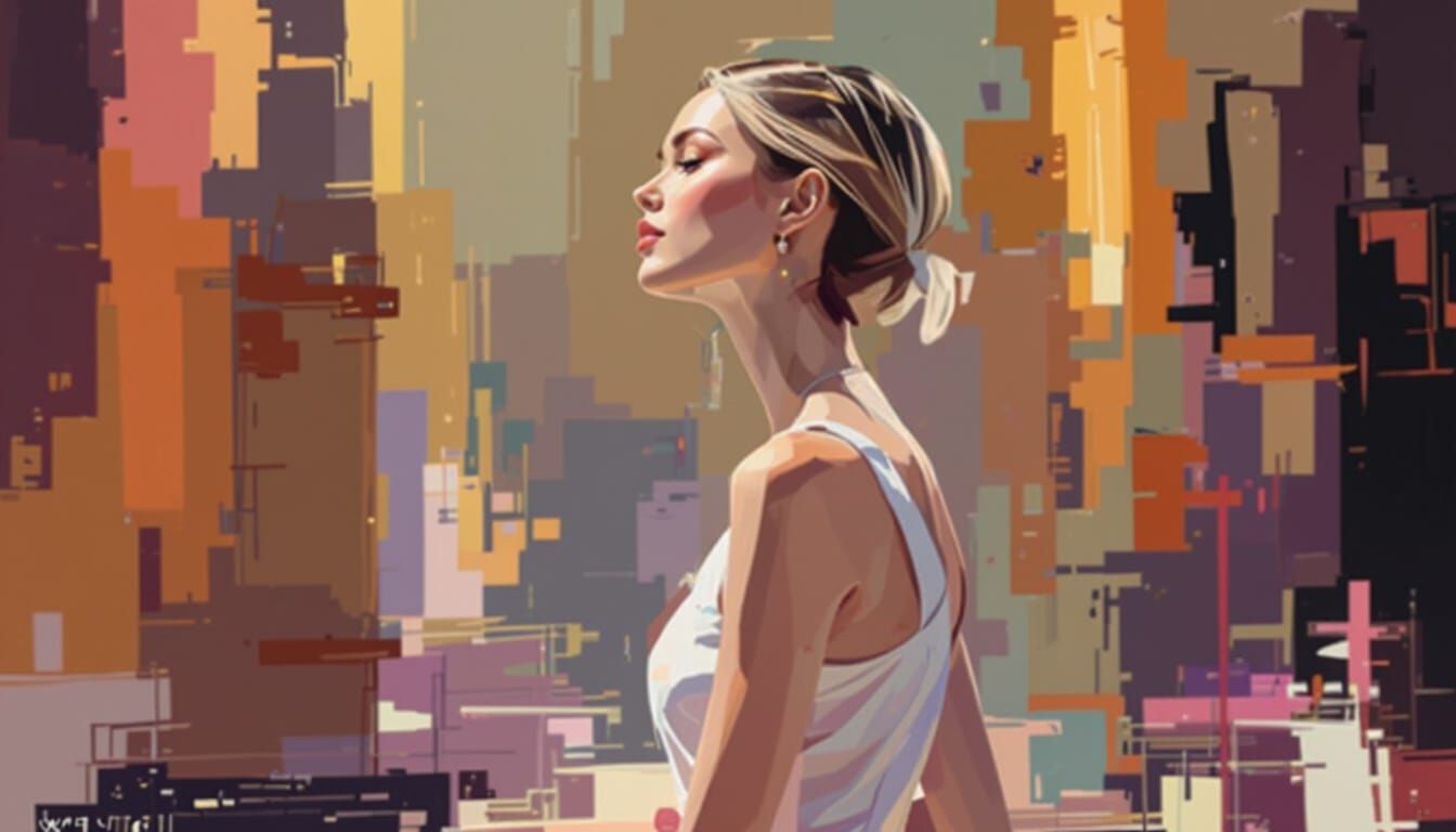 Profile of a Gorgeous Supermodel with Short Hair