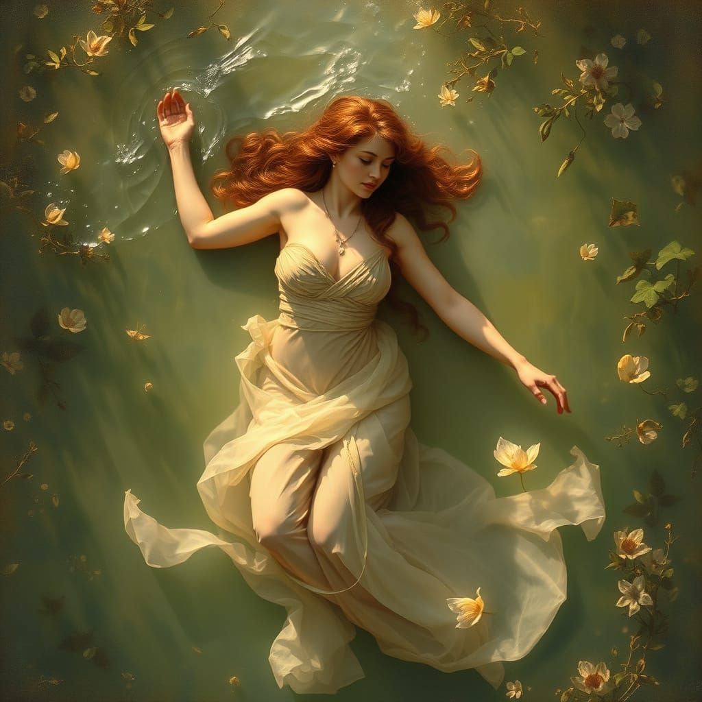 Water Nymph in Aquatic Dreamscape