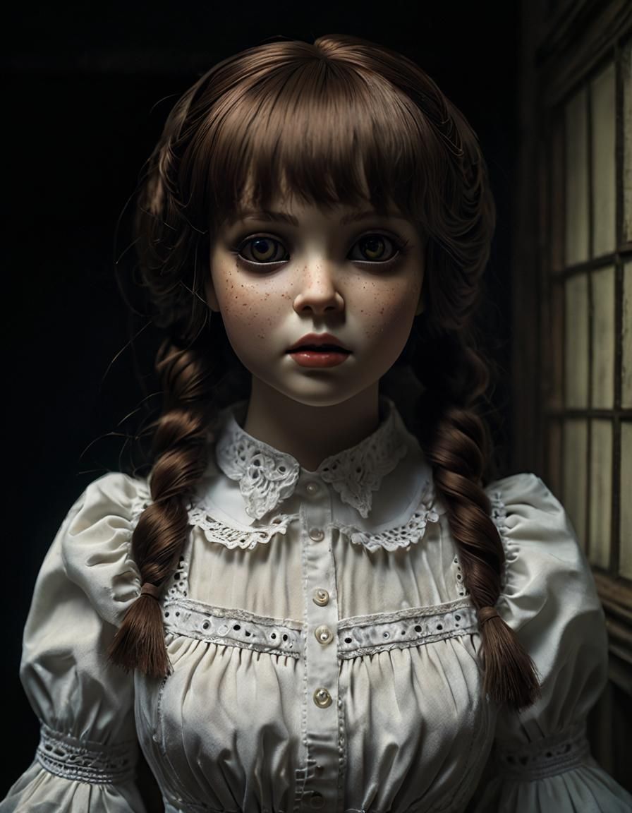 Haunting Dark Fantasy Creepy Doll in 4K